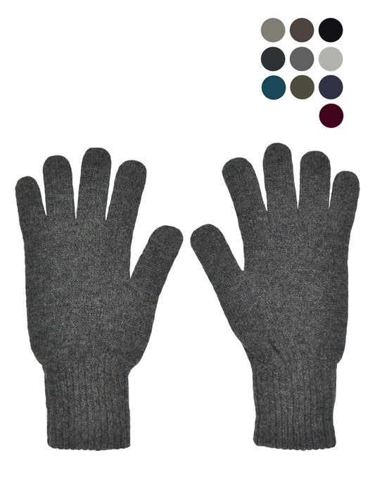 Mens Scottish lambs wool classic gloves 10 colours