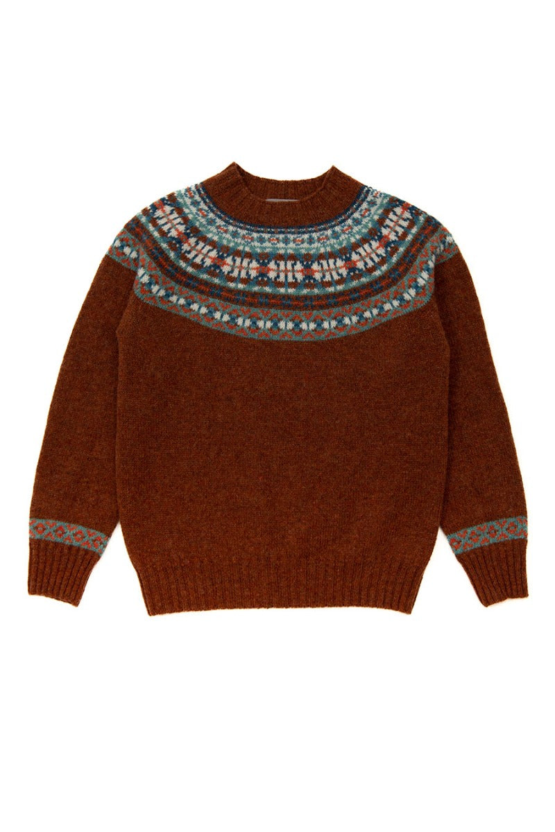 festival yoke jumper sienna rust