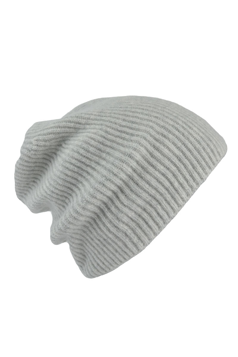 Lambswool Ribbed Beanie Hat