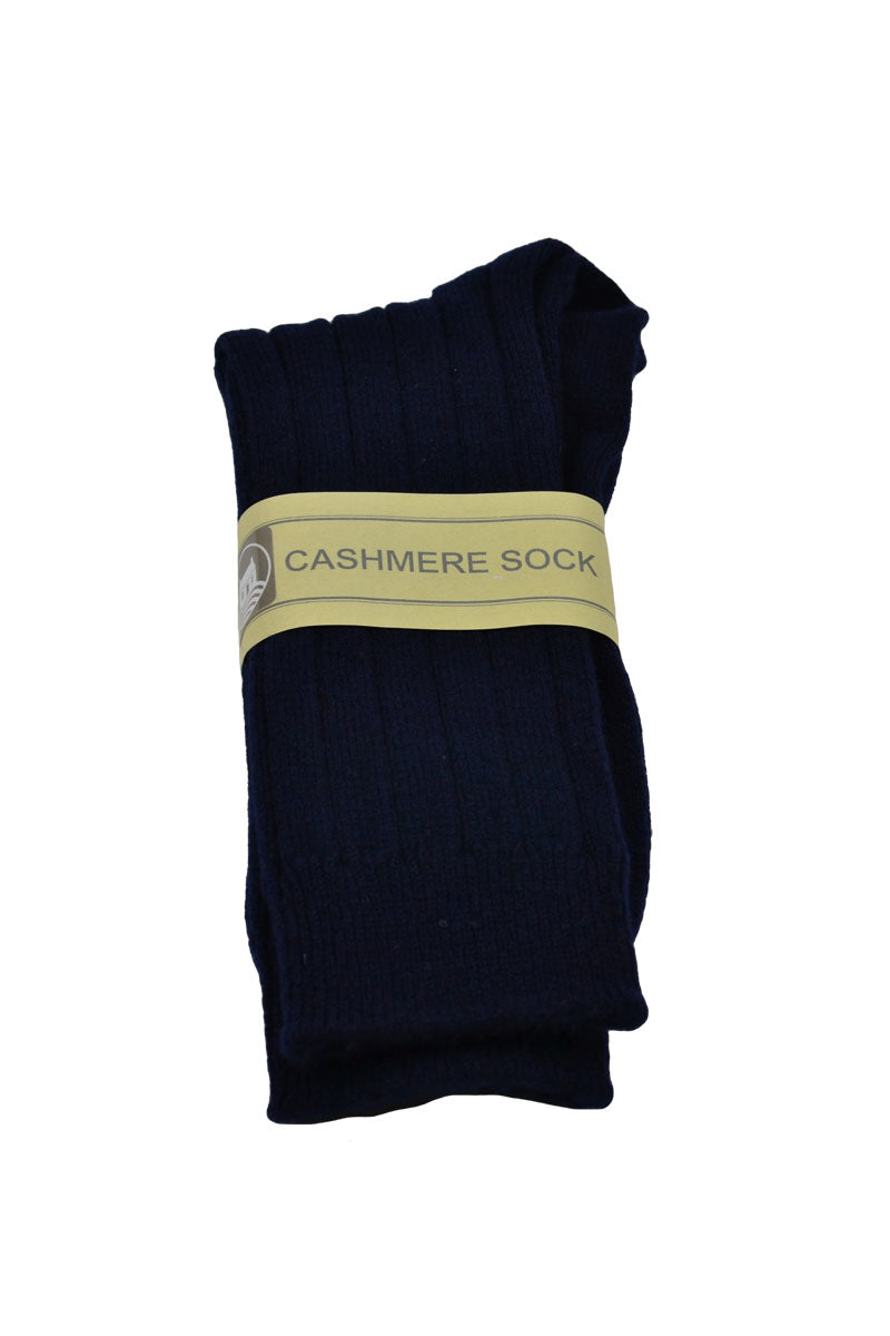 Mens Scottish Cashmere Socks. Navy