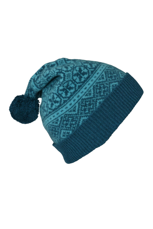 Rubislaw fair isle ski hat teal