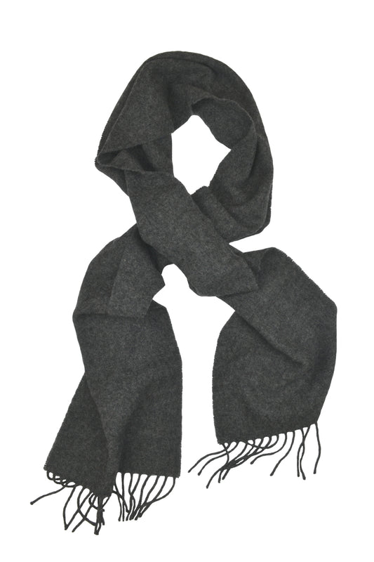 Mid Grey lambs wool scarf