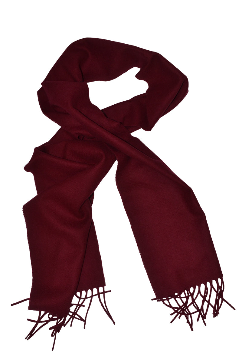 claret red scottish lambswool scarf