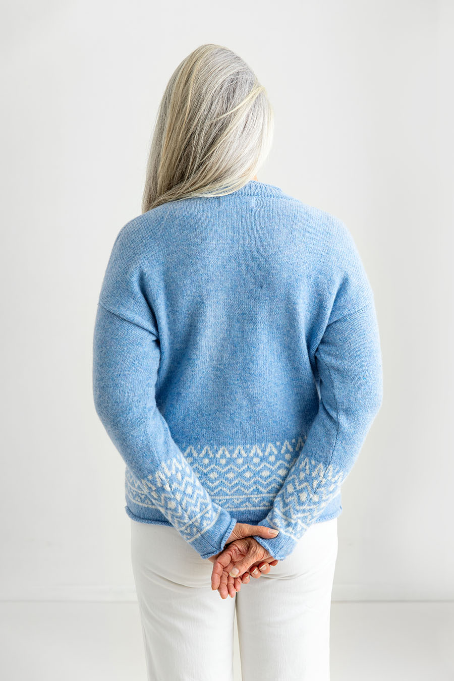 Light blue ladies jumper best sale