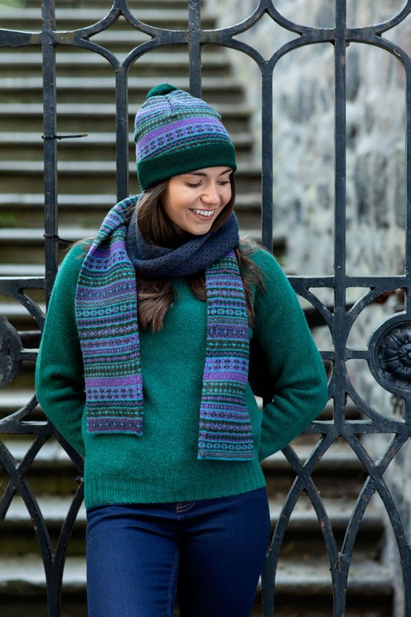 Scottish Lambs wool ribbed beanie hat. In a wide range of colours - The  Croft House